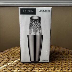 Crystal Boston Cocktail Shaker - Silver NEW!!